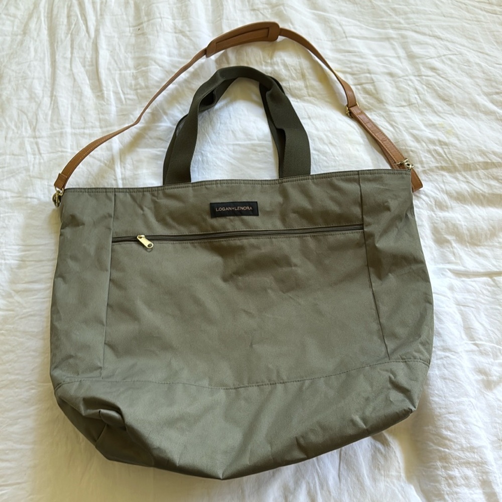 Olive Green Tote Bag